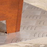 Assiettes en aluminium nervuré 2 pièces antidérapantes 50x40 cm V7264 Vetonek