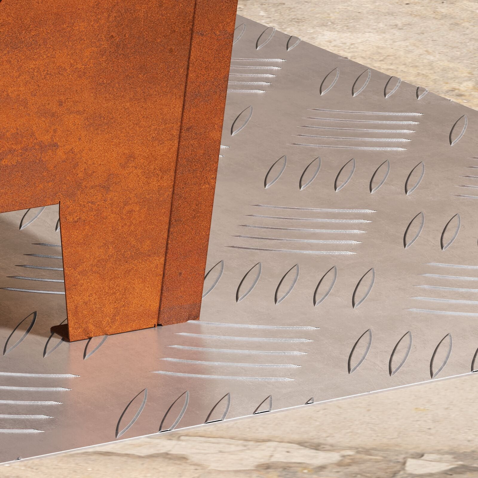 Assiettes en aluminium nervuré 2 pièces antidérapantes 50x40 cm V7264 Vetonek