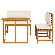 4-Piece Solid Acacia Wood Garden Dining Set V2256 Vetonek