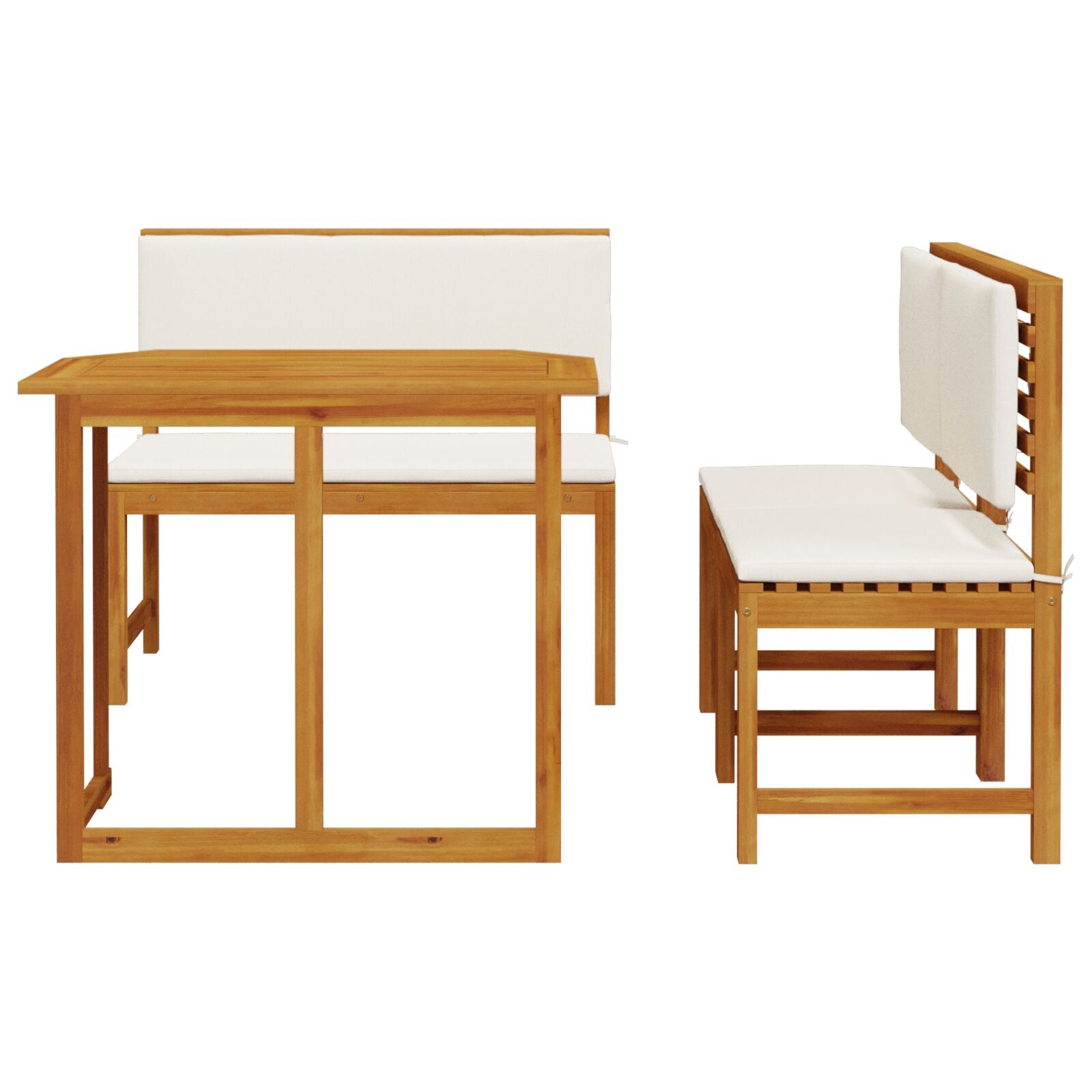 4-Piece Solid Acacia Wood Garden Dining Set V2256 Vetonek