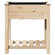 Plantador de Jardín con Estante 71x37x76 cm de Madera Maciza de Pino V0548 Vetonek