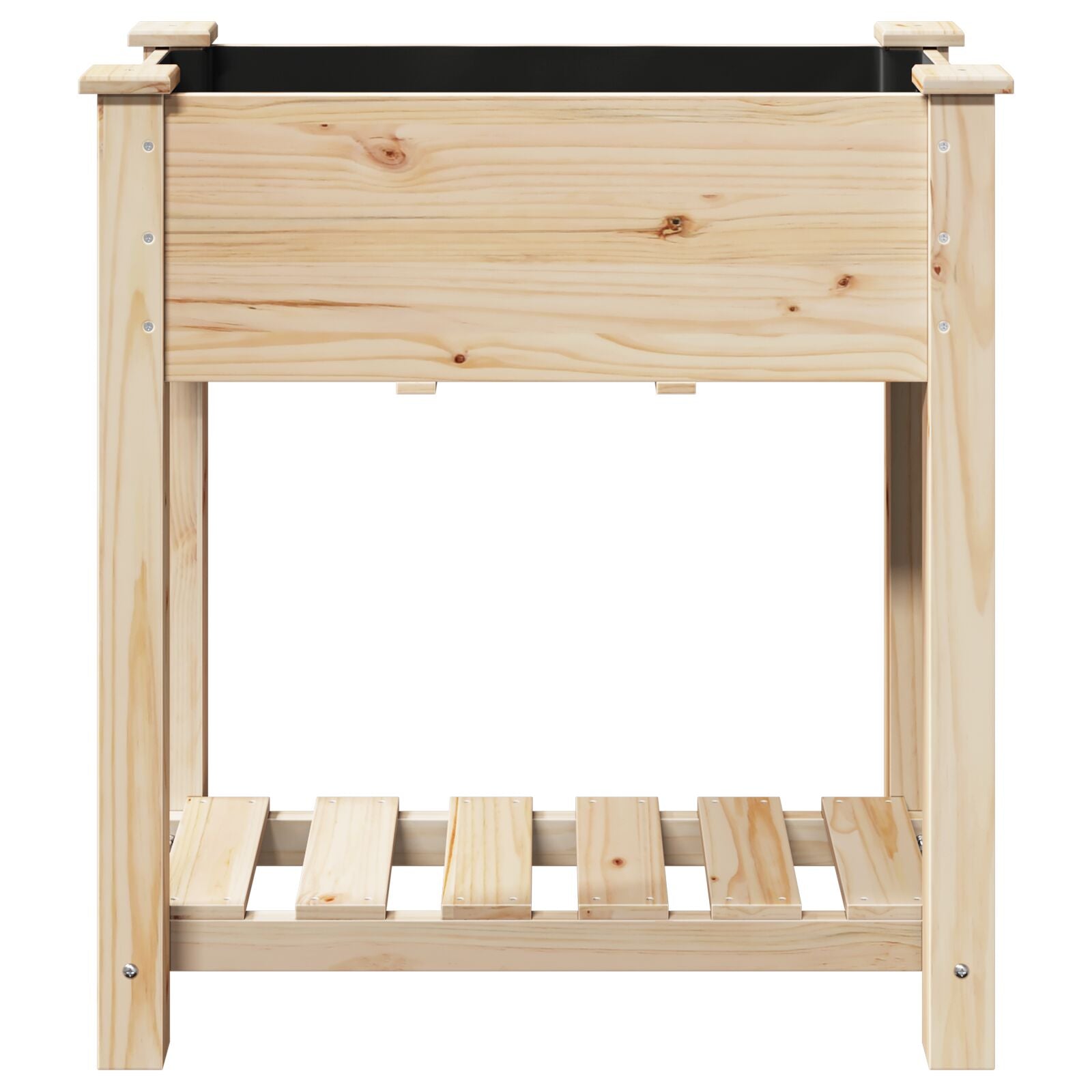 Plantador de Jardín con Estante 71x37x76 cm de Madera Maciza de Pino V0548 Vetonek
