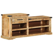 Shoe Bench 110x35x50 cm Solid Rustic Mango Wood V1768 Vetonek