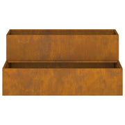 Macetero  de 2 Niveles 100x60x45 cm Acero Envejecido V9630 Vetonek