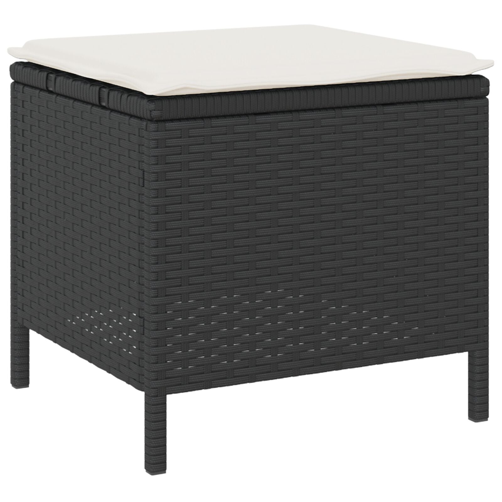 Conjunto de Comedor de Jardín de 3 Piezas con Cojines VidaXL Ratán Poliéster Acacia Negro V0148 Vetonek