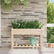 Jardín Planter con Estante 115x59x76 cm Madera Maciza de Abeto V0555 Vetonek