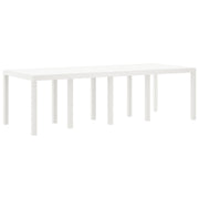 Conjunto de Comedor de Jardín  de 11 Piezas con Cojines Blanco Poliratán V5571 Vetonek