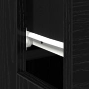 Bureau en Chêne Noir - 100x50x75 cm - En Bois Ouvré V1773 Vetonek