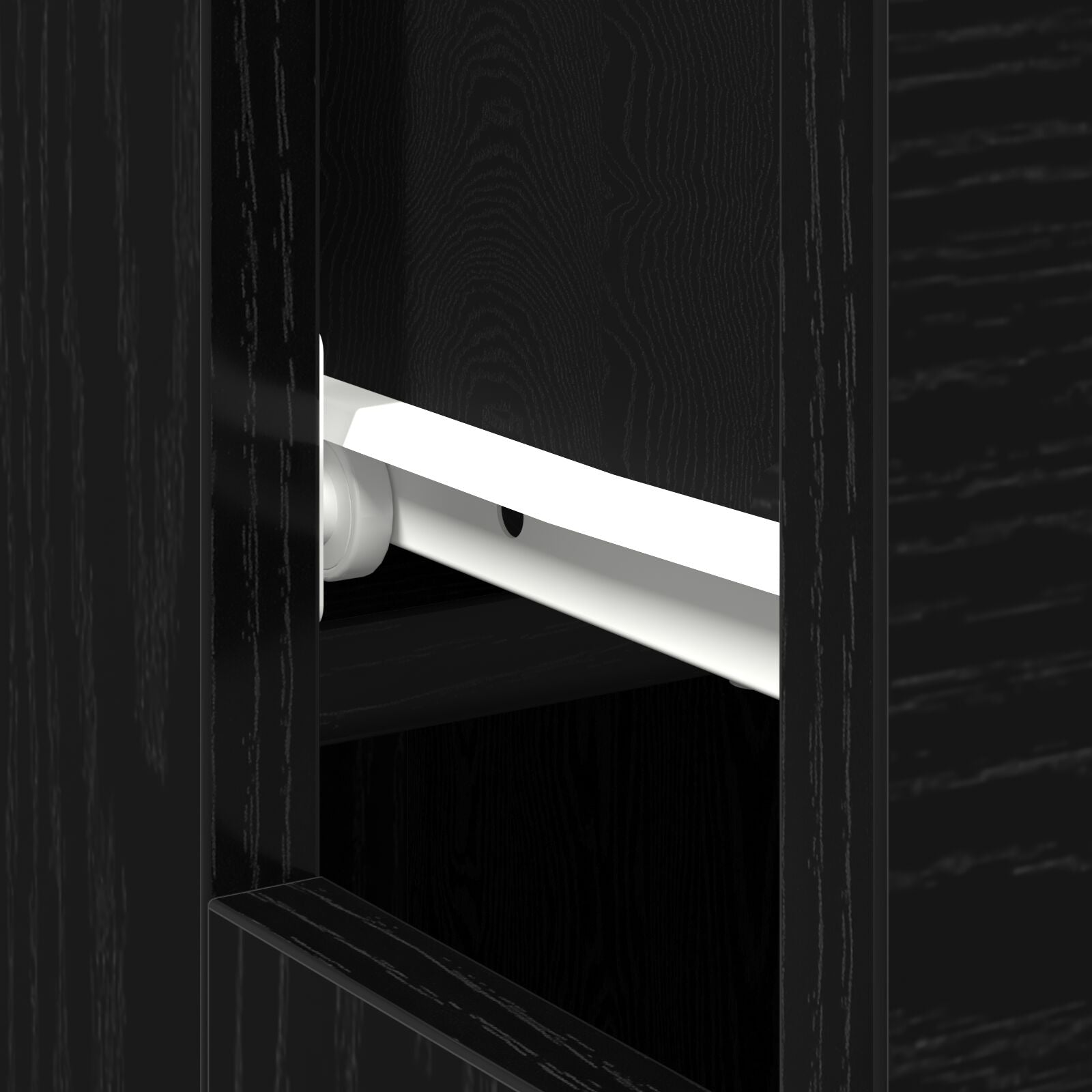 Bureau en Chêne Noir - 100x50x75 cm - En Bois Ouvré V1773 Vetonek