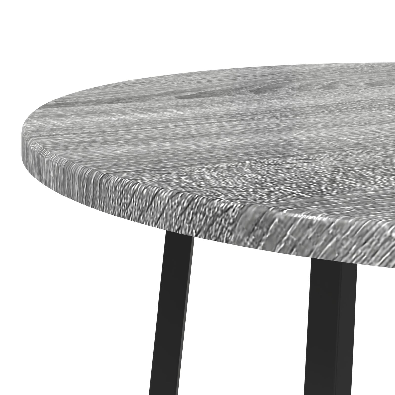 Mesa Lateral 2 pcs Gris Sonoma de Madera y Metal V4252 Vetonek