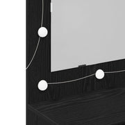Armario Espejo LED en Roble Negro - 90x31.5x62 cm V1797 Vetonek