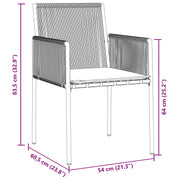 Conjunto de Comedor de Jardín  de 5 Piezas con Cojines Negro Poliratán V0369 Vetonek