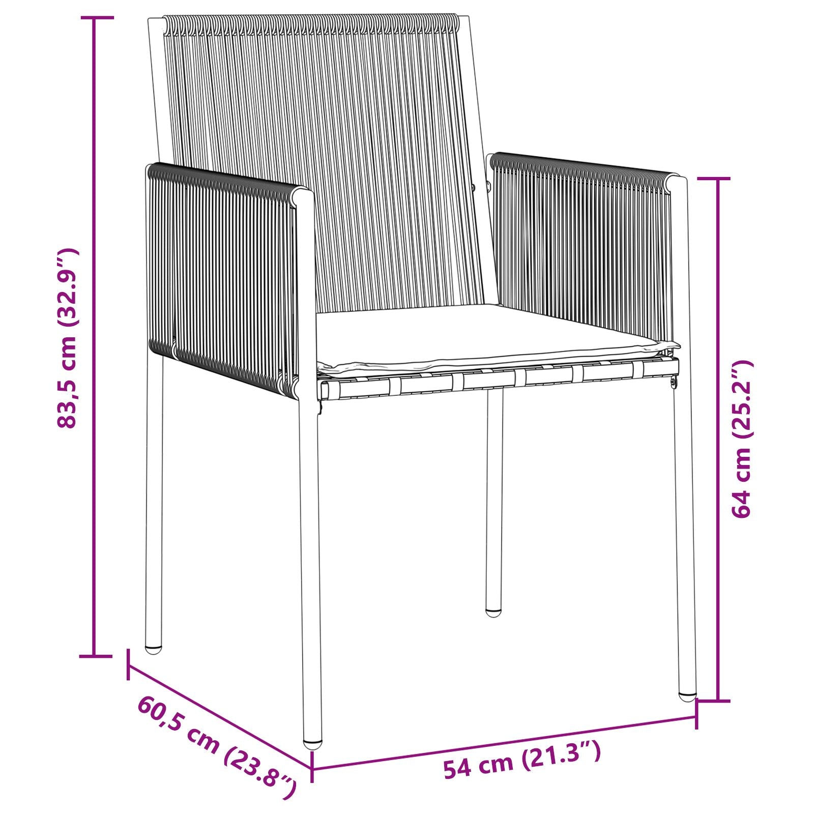 Conjunto de Comedor de Jardín  de 5 Piezas con Cojines Negro Poliratán V0369 Vetonek