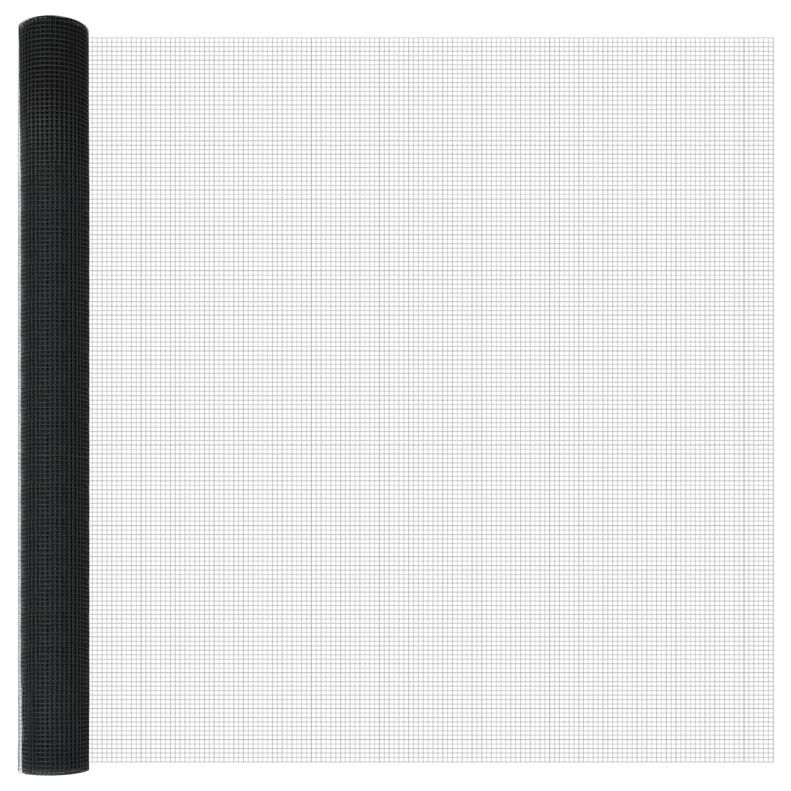 Cerca de Malla Soldada  con 13 Postes Gris 1.5x50 m Acero V0535 Vetonek