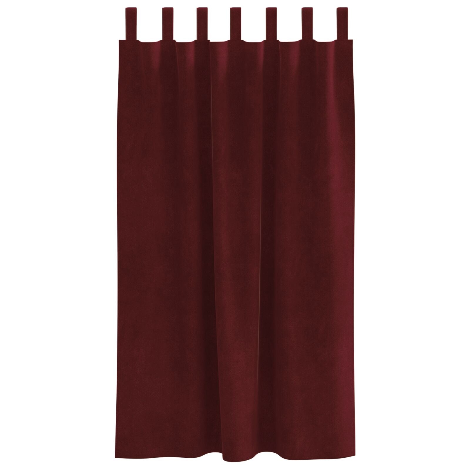Blackout Curtains with Hanging Ties 2 pcs Wine Red Velvet V4003 Vetonek