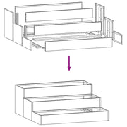 Macetero de Jardín  de 3 Niveles 90x90x35 cm V9272 Vetonek