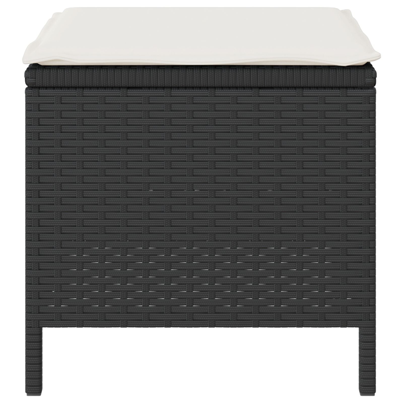 Conjunto de Comedor de Jardín de 3 Piezas con Cojines VidaXL Ratán Poliéster Acacia Negro V0148 Vetonek