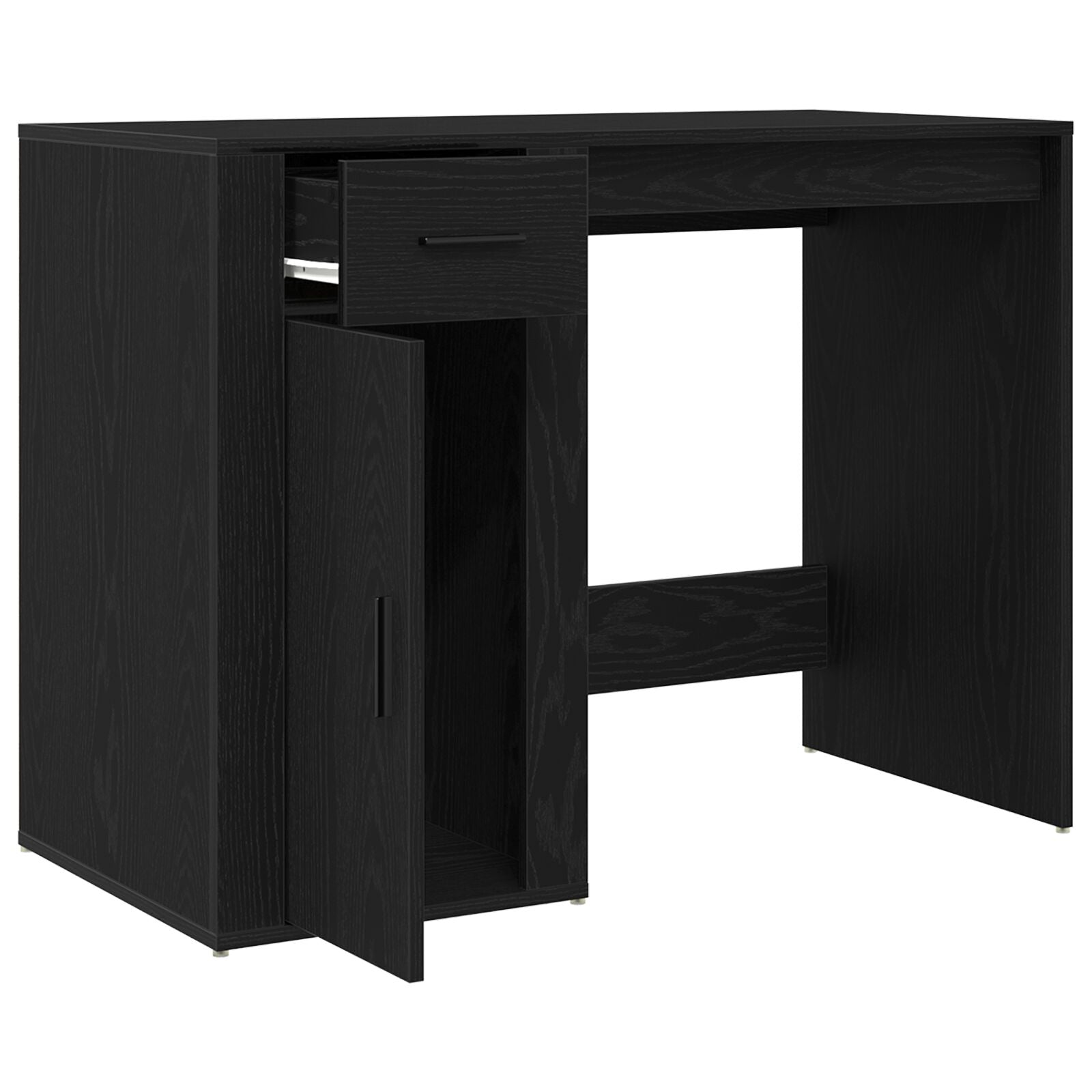 Bureau en chêne noir 100x49x75 cm Bois travaillé V2022 Vetonek