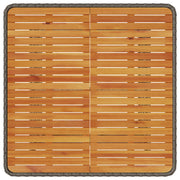 Conjunto de Comedor de Jardín de 3 Piezas con Cojines Gris de Poliratán y Acacia V0179 Vetonek