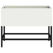 Jardinera Elevada 60x26x45 cm Acero Blanco V9722 Vetonek