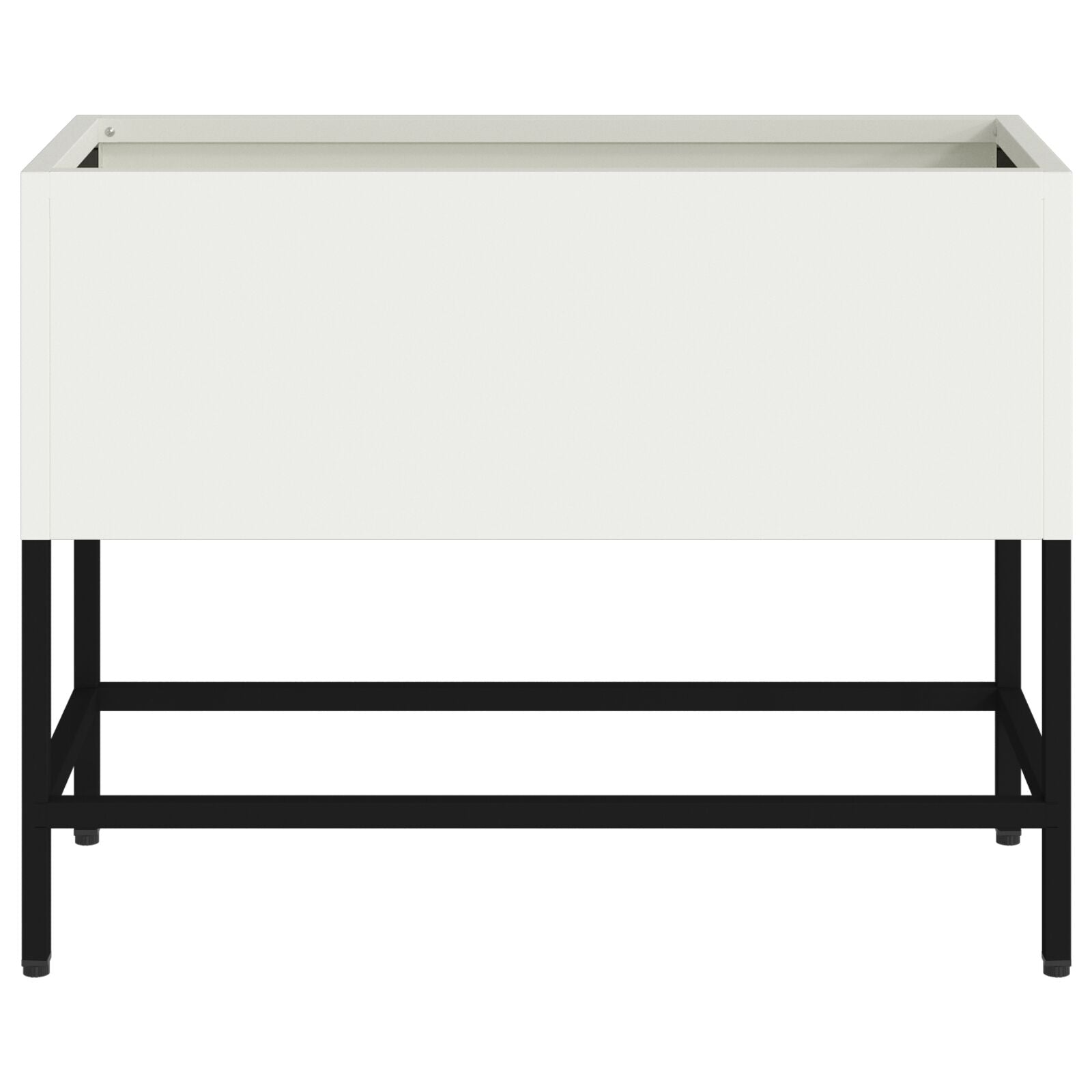 Jardinera Elevada 60x26x45 cm Acero Blanco V9722 Vetonek