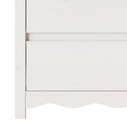Comoda ""DRAMMEN"" Blanca 111x43x73,5 cm de Madera Sólida de Pino V7071 Vetonek