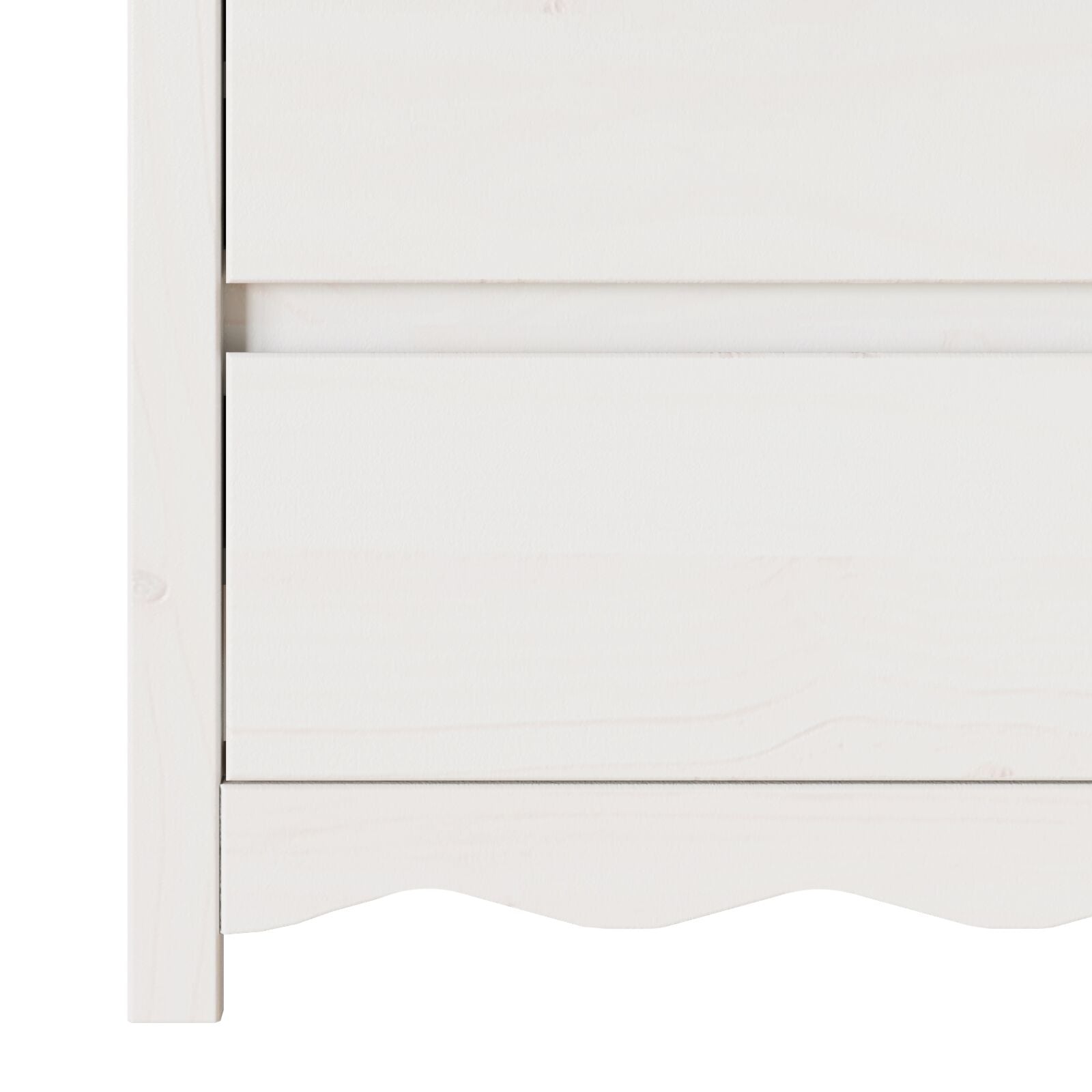 Comoda ""DRAMMEN"" Blanca 111x43x73,5 cm de Madera Sólida de Pino V7071 Vetonek