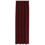 Blackout Curtains with top tape 2 pcs Wine Red Velvet V3969 Vetonek