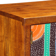 Armario para zapatos 90x35x55 cm de madera maciza de acacia V6145 Vetonek