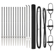 Cerca de Alambre Soldada con 13 Postes de Punta Gris 1.6x25 m Acero V3789 Vetonek