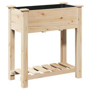 Plantador de Jardín con Estante 71x37x76 cm de Madera Maciza de Pino V0548 Vetonek
