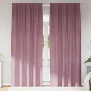 Blackout Curtains with Top Tape 2 pcs Dark Pink Velvet V3389 Vetonek