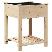 jardinera con estante 60x60x76 cm de madera maciza de abeto V0654 Vetonek