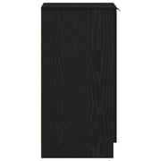 Zapatero Negro Roble 30x35x70 cm Madera V1766 Vetonek