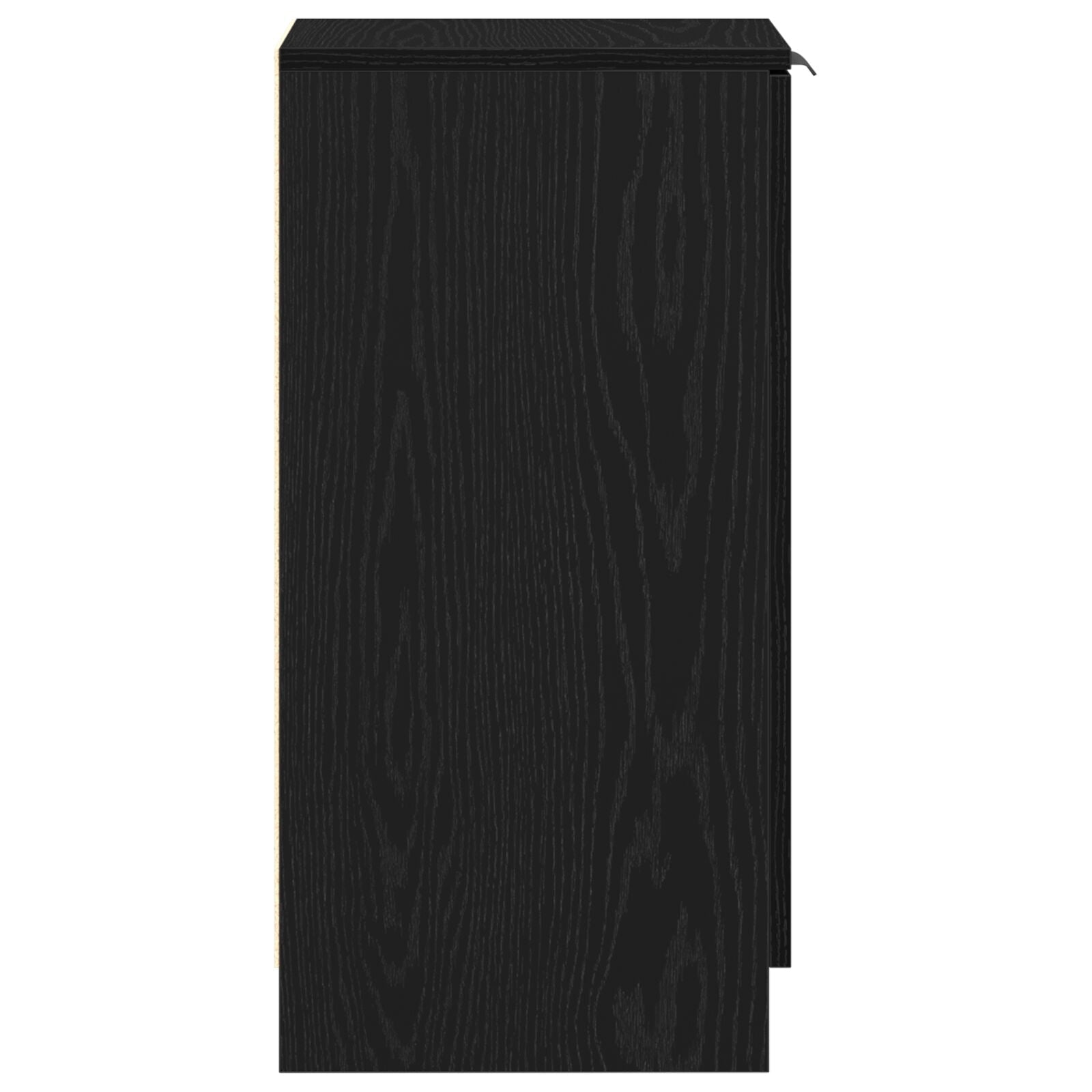 Zapatero Negro Roble 30x35x70 cm Madera V1766 Vetonek