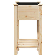 Plantador de Jardín con Estante 45x45x76 cm Madera Sólida de Pino V0647 Vetonek