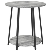 Mesa Lateral 2 pcs Gris Sonoma de Madera y Metal V4252 Vetonek