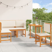 4 Piece Garden Dining Set with Cushions - Solid Acacia Wood V2133 Vetonek