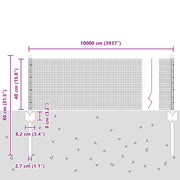 Cerca de Malla Soldada  con 44 Poste U Verde 0.4x100 m Acero V7750 Vetonek