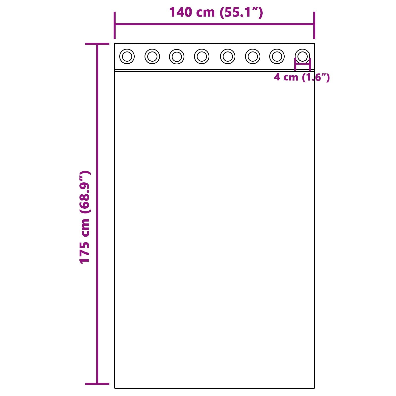 Cortinas Opacas con Ojales 2 pcs de Terciopelo Rosa Oscuro V3303 Vetonek