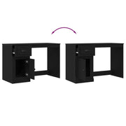 Bureau avec rangement chêne noir 50x115x75 cm aggloméré V2220 Vetonek