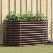 Huerto elevado Marrón 160x80x81 cm de acero galvanizado V3641 Vetonek