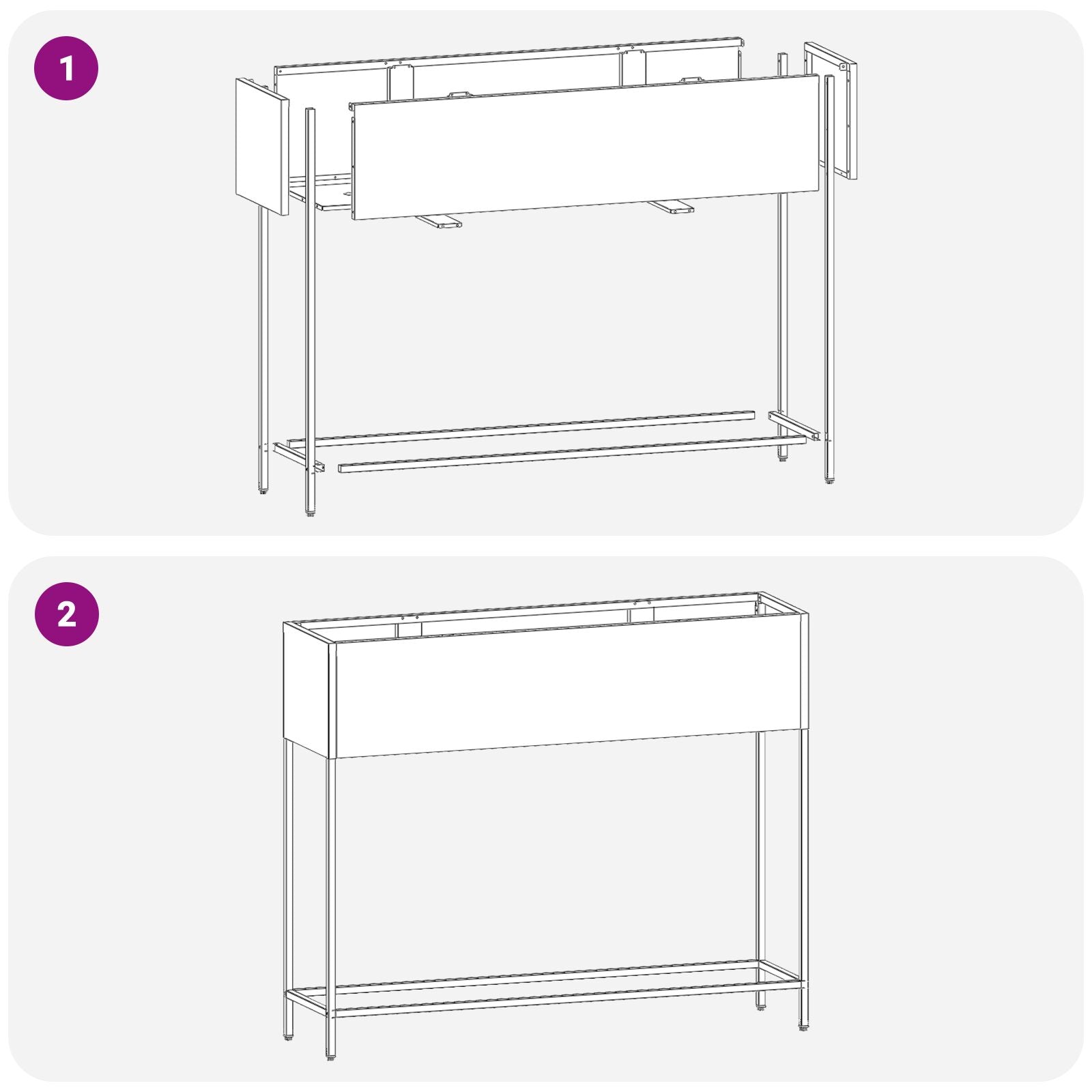 Jardinera Elevada 100x26x82 cm Acero Antracita V9661 Vetonek