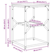 Mesa Lateral de Roble Artesanal 41x40x60 cm de Madera Ingenierizada V8794 Vetonek