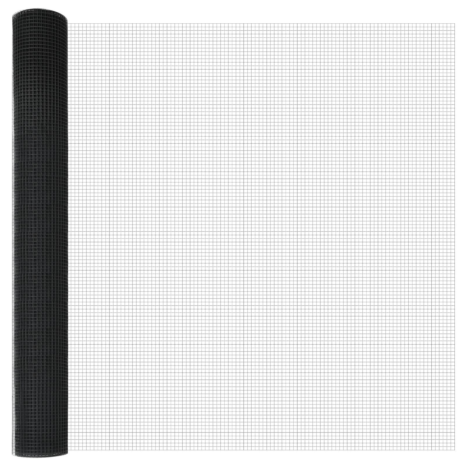 Clôture en fil soudé avec 13 poteaux gris 1x100 m acier V0726 Vetonek