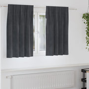 Blackout Curtains with Top Tape 2 pieces of Light Gray Velvet V3495 Vetonek