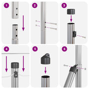 Cerca de Malla Soldada  con 7 Postes de Pica 10 x 1.4 m Acero Galvanizado V0979 Vetonek