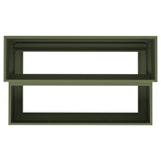 Macetero de jardín  de 2 niveles 100x60x45 cm Verde oliva Acero V9609 Vetonek