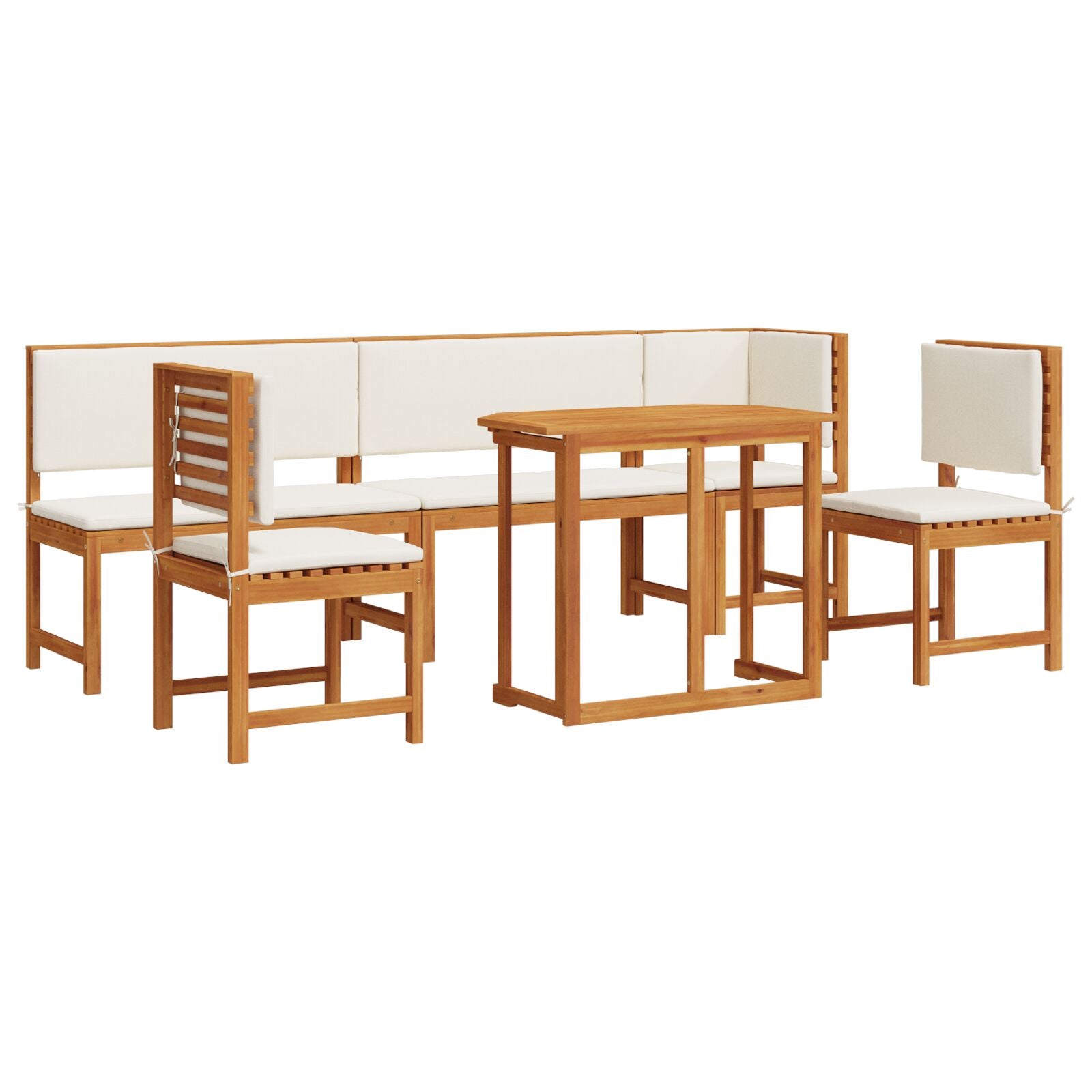 6-Piece Garden Dining Set with Solid Acacia Wood Cushions V2294 Vetonek