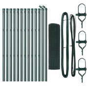 Cerca de Alambre Soldada  con 13 Postes Verde 0.8x25 m Acero V8846 Vetonek